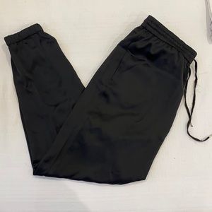 Silky loose black pants